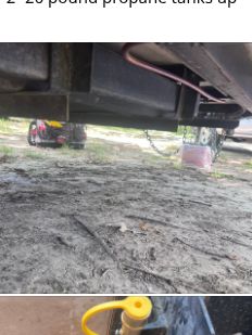 Propane supply line beneath the Casita frame